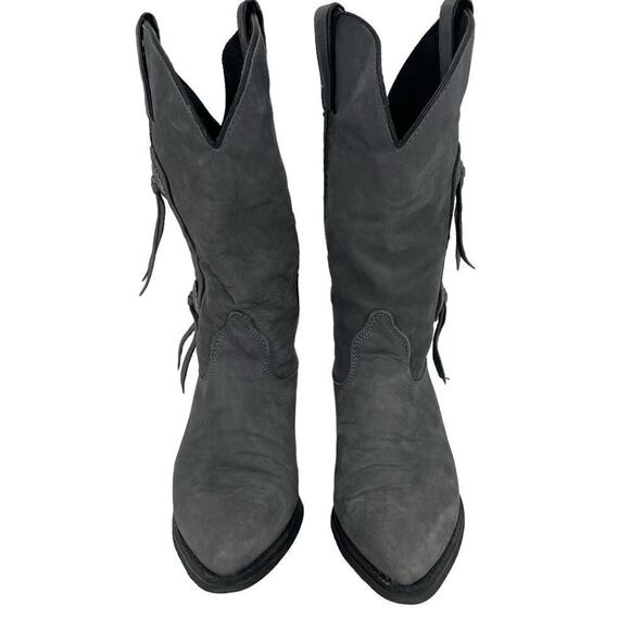 Vintage Capezio Boots Gray Suede Western Cowgirl Size 7 - Picture 6 of 11